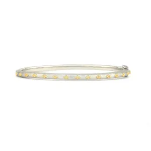 Thin Beaded Quad Bangle