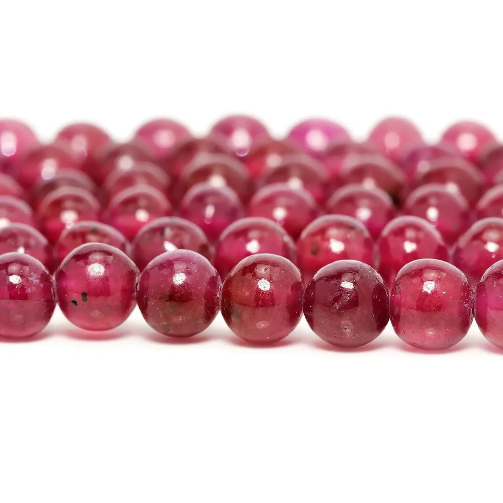 Triple Strand Ruby Bead Necklace 309.86 Carats NOT DYED