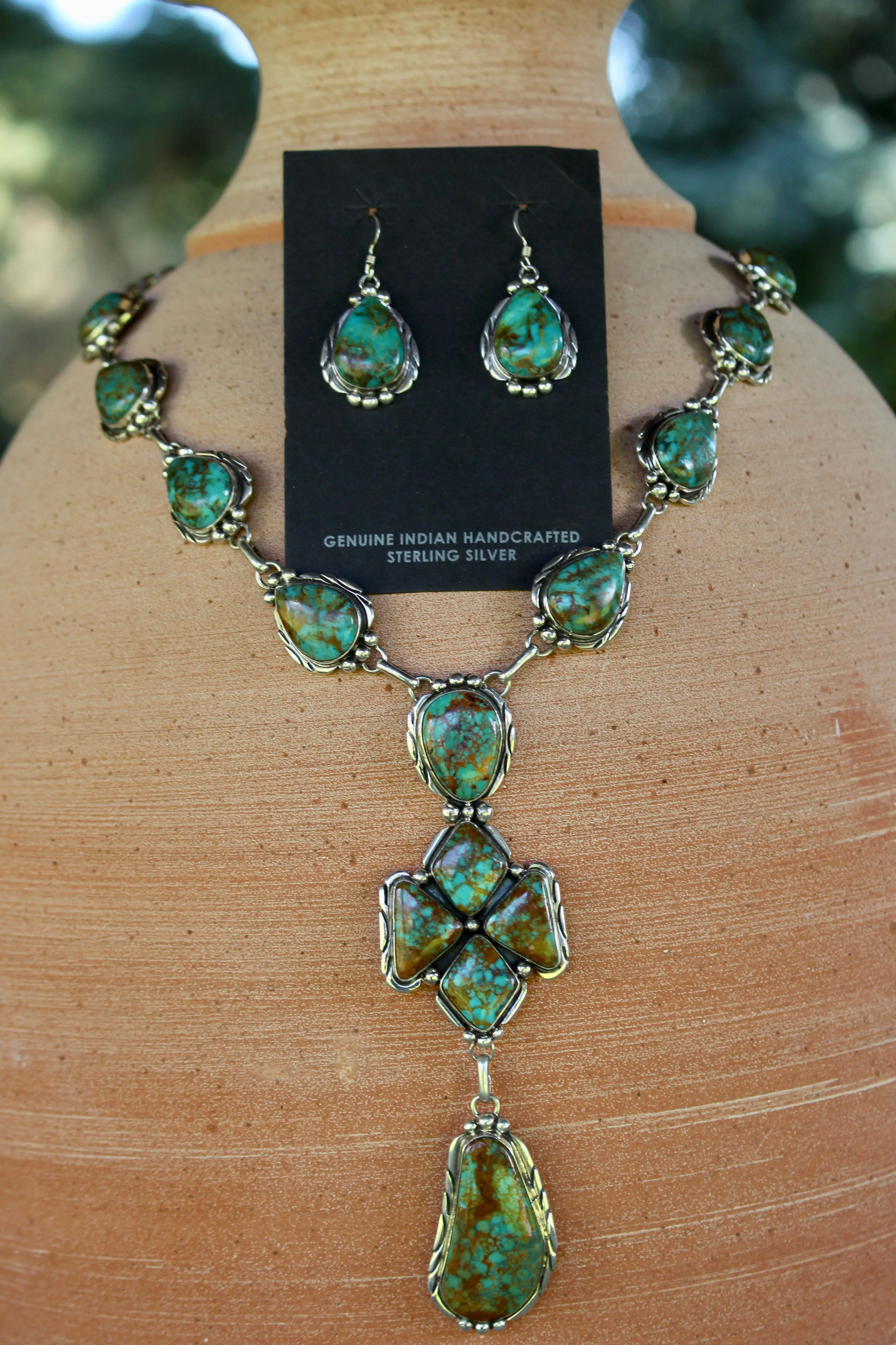 Turquoise Hills Drop Necklace Set