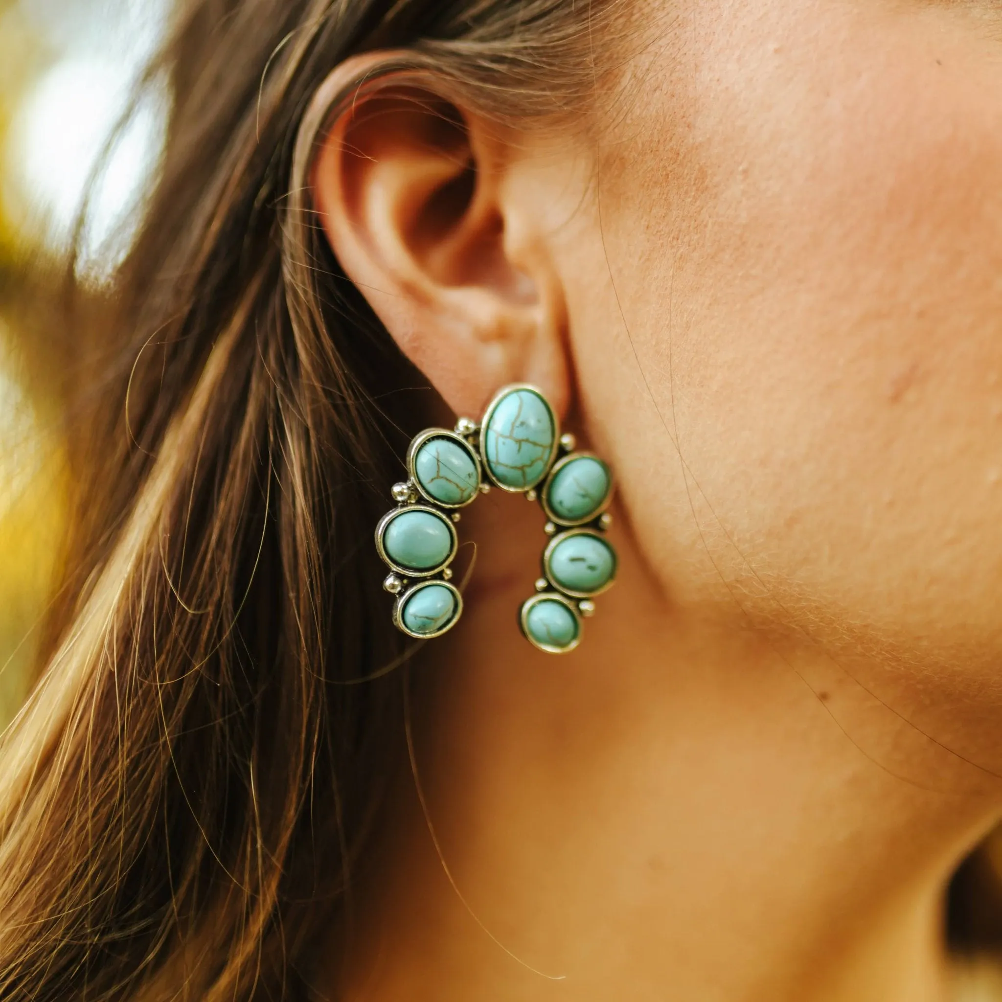 Turquoise Naja Cluster Earrings