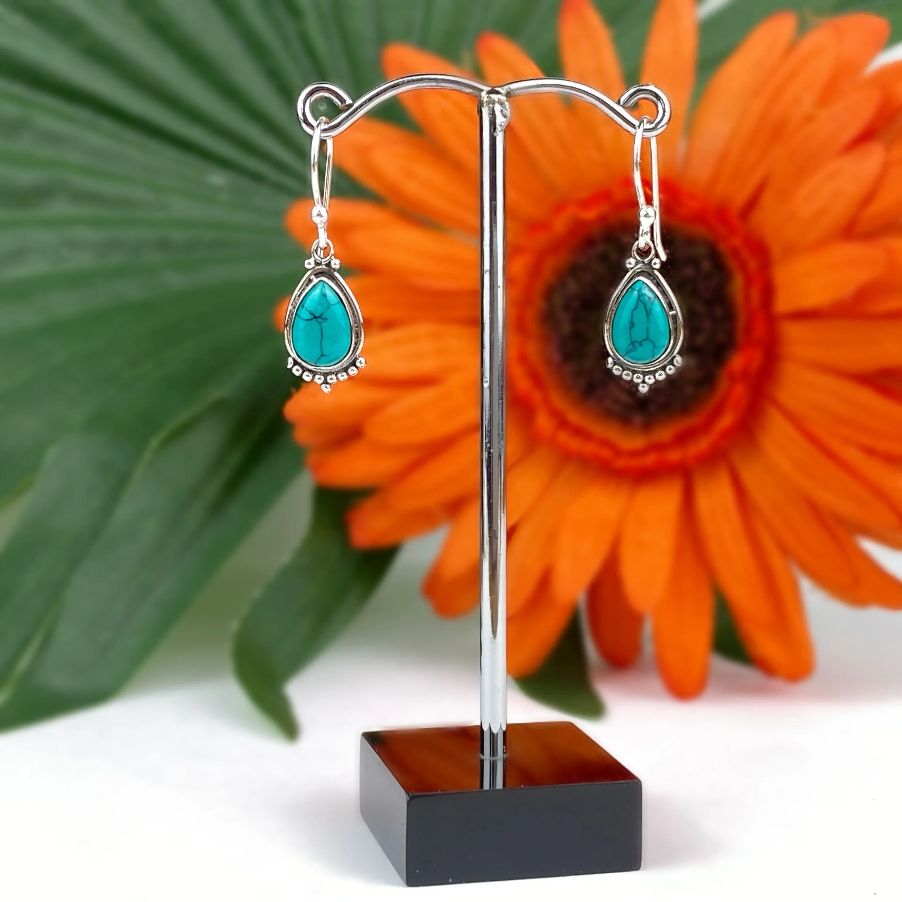 Turquoise Tear Earrings - SE5812