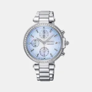 Women's Blue Chronograph Stainless Steel Watch SNDV39P1