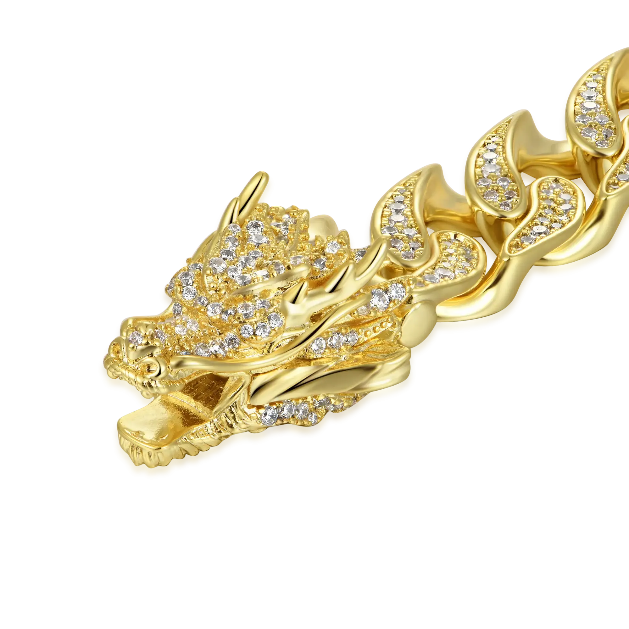 WONG Ⅱ Ridge Iced Out Cuban Bracelet - 12mm