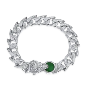WONG Ⅱ Ridge Iced Out Cuban Bracelet - 12mm