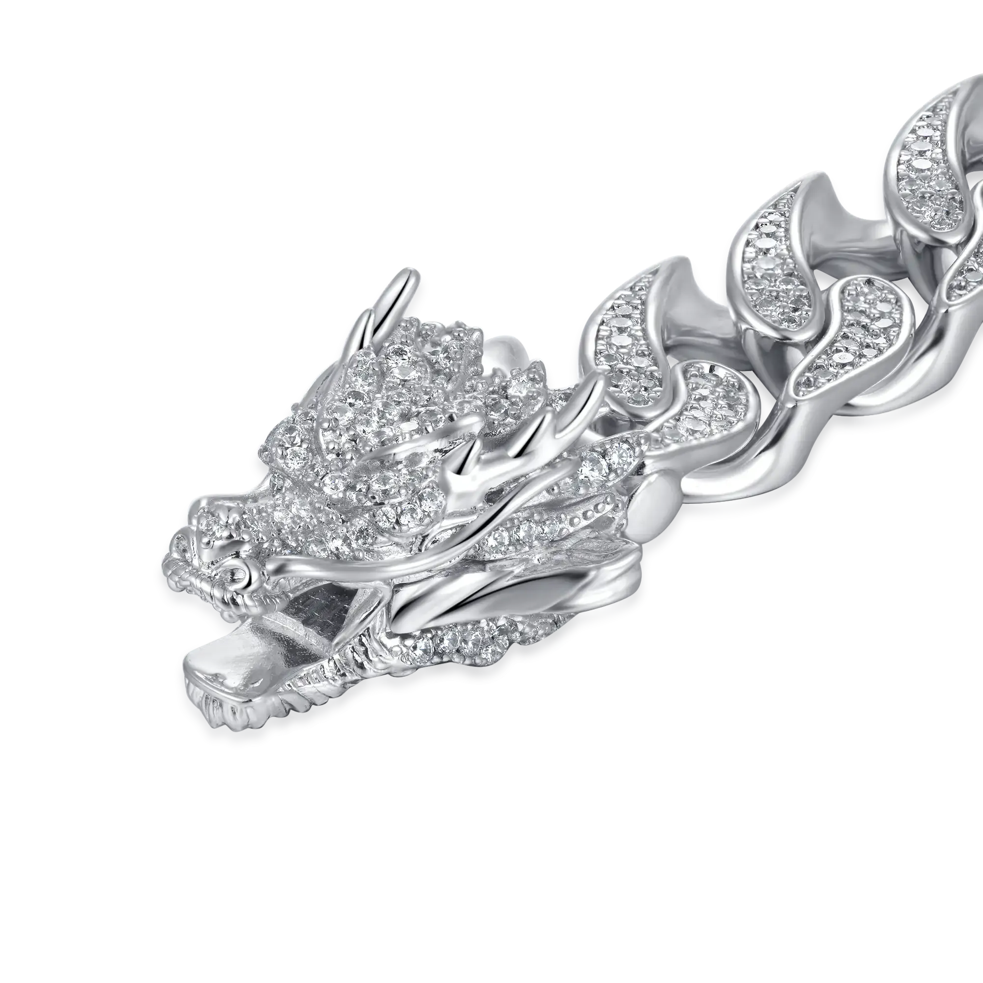 WONG Ⅱ Ridge Iced Out Cuban Bracelet - 12mm