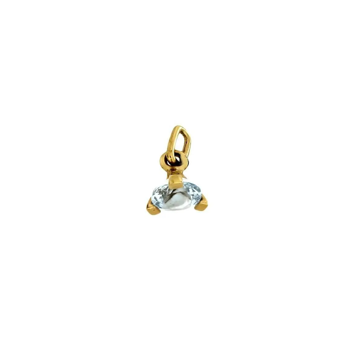 Yellow Gold Vermeil Aquamarine Charm