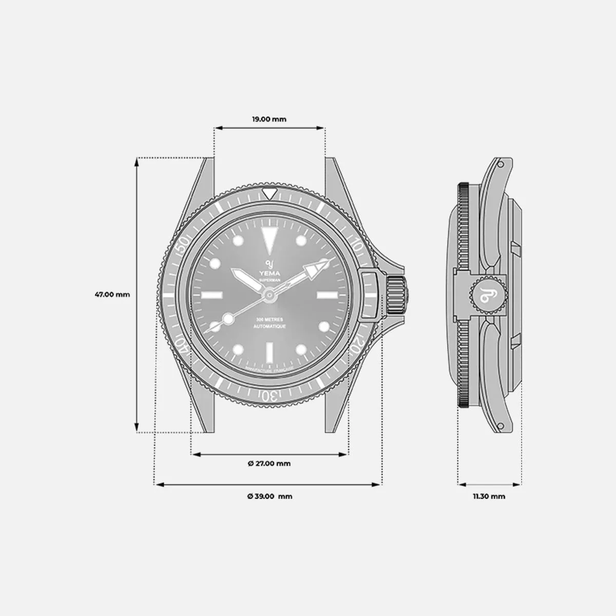 Yema Superman Gilt CMM.10 12.14.44.SN.M2